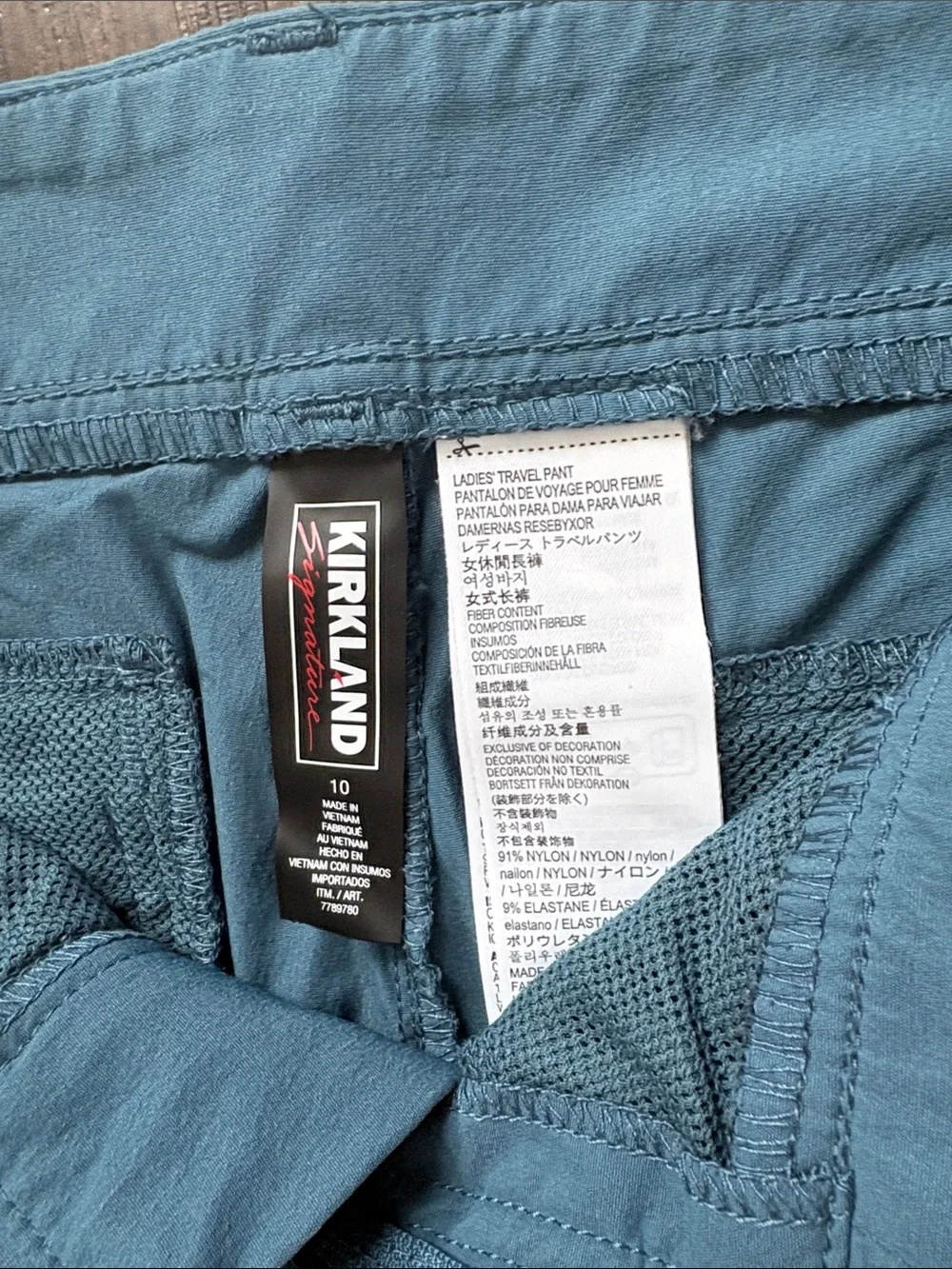 Kirkland Ladies’ Travel Pants in Blue - Picture 5 of 8